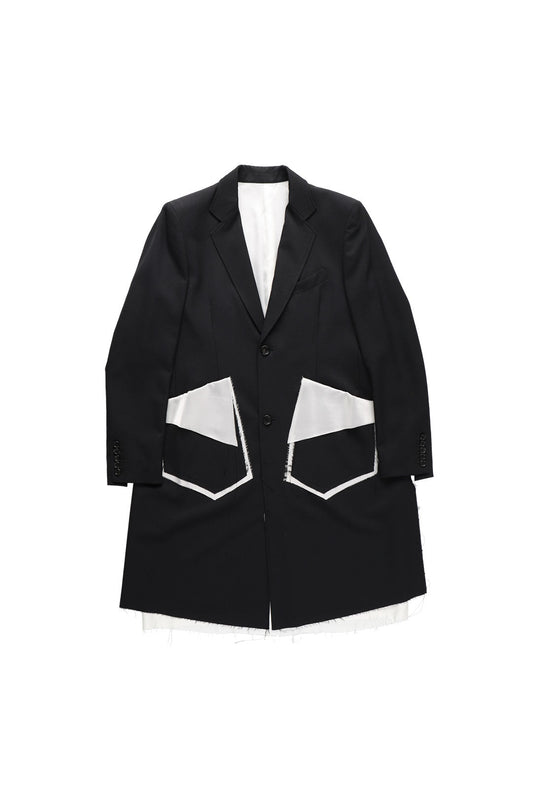sulvam Classic long jacket BLACK